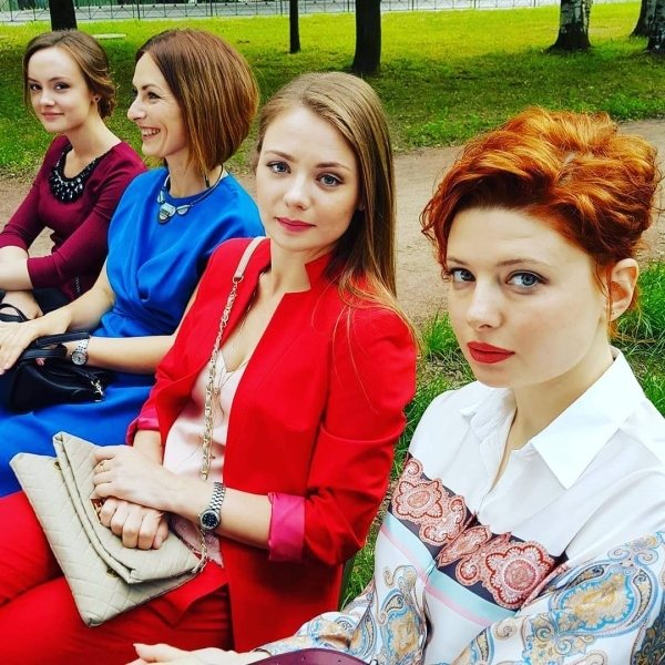 Эмилия на съемках