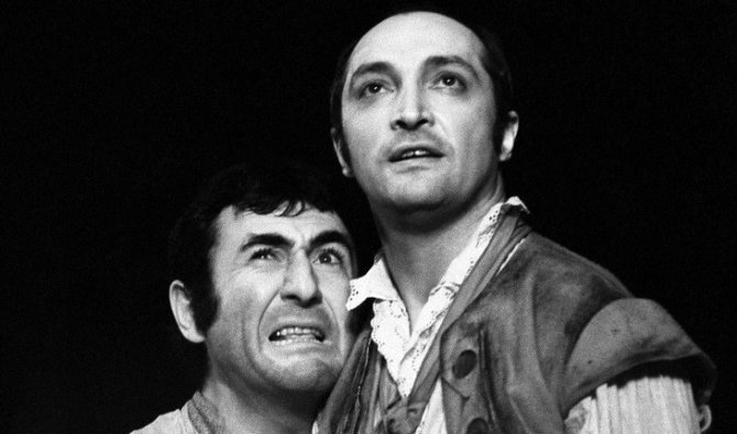 Каневский и Михаил Козаков в спектакле «Гамлет»