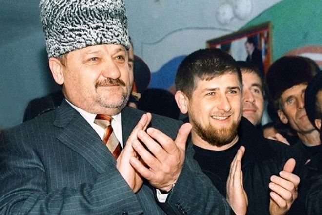 Рамзан Кадыров с отцом Ахмадом Кадыровым