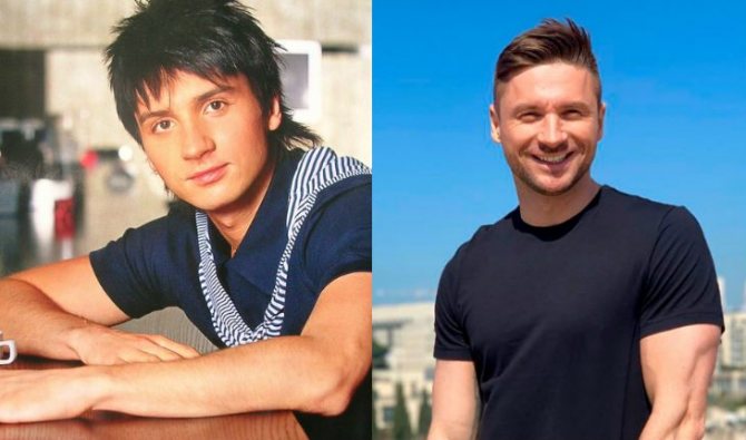 Сергей Лазарев в молодости и сейчас